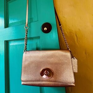 Lovely Authentic Coach Rose Gold Crossbody or Shoulder Bag